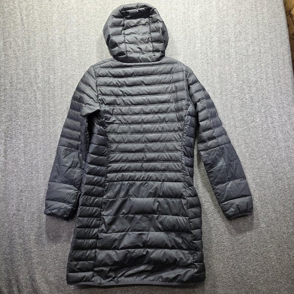 Columbia Puffer Coat Womens Medium Black 650 Down Hooded Long Winter Jacket - Picture 5 of 10